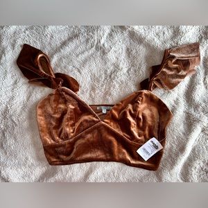 Velvet crop top